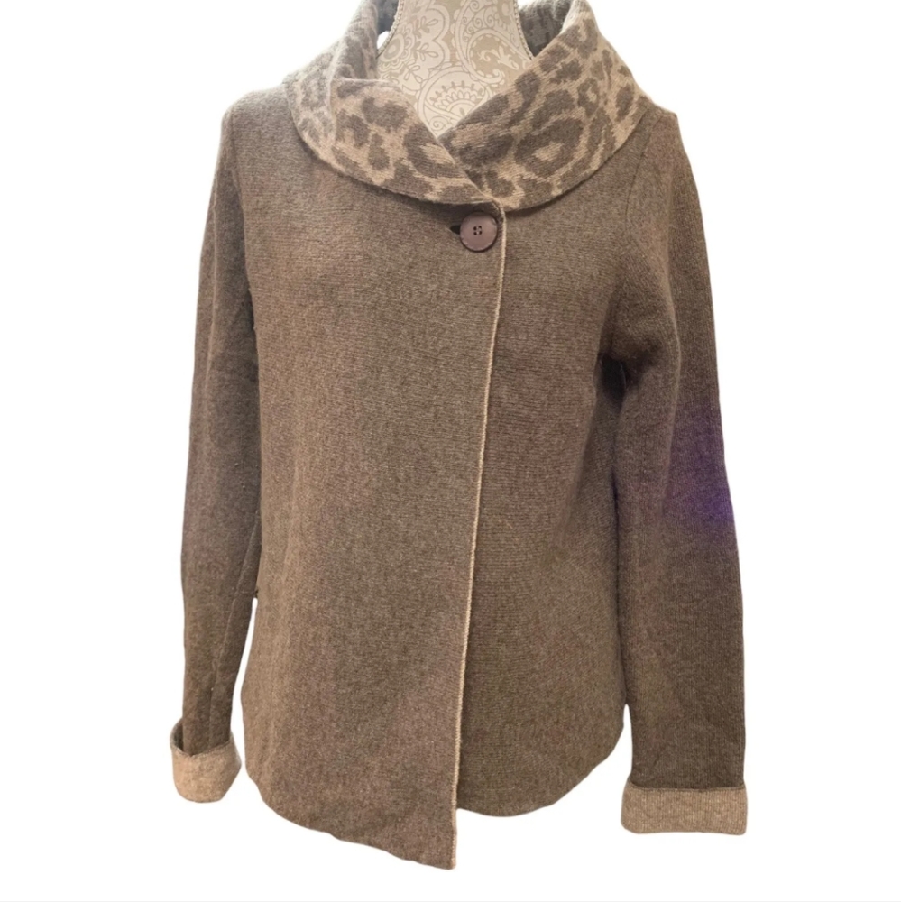 Chiaramente Cardigan Jacket One Button Wool blend Size M